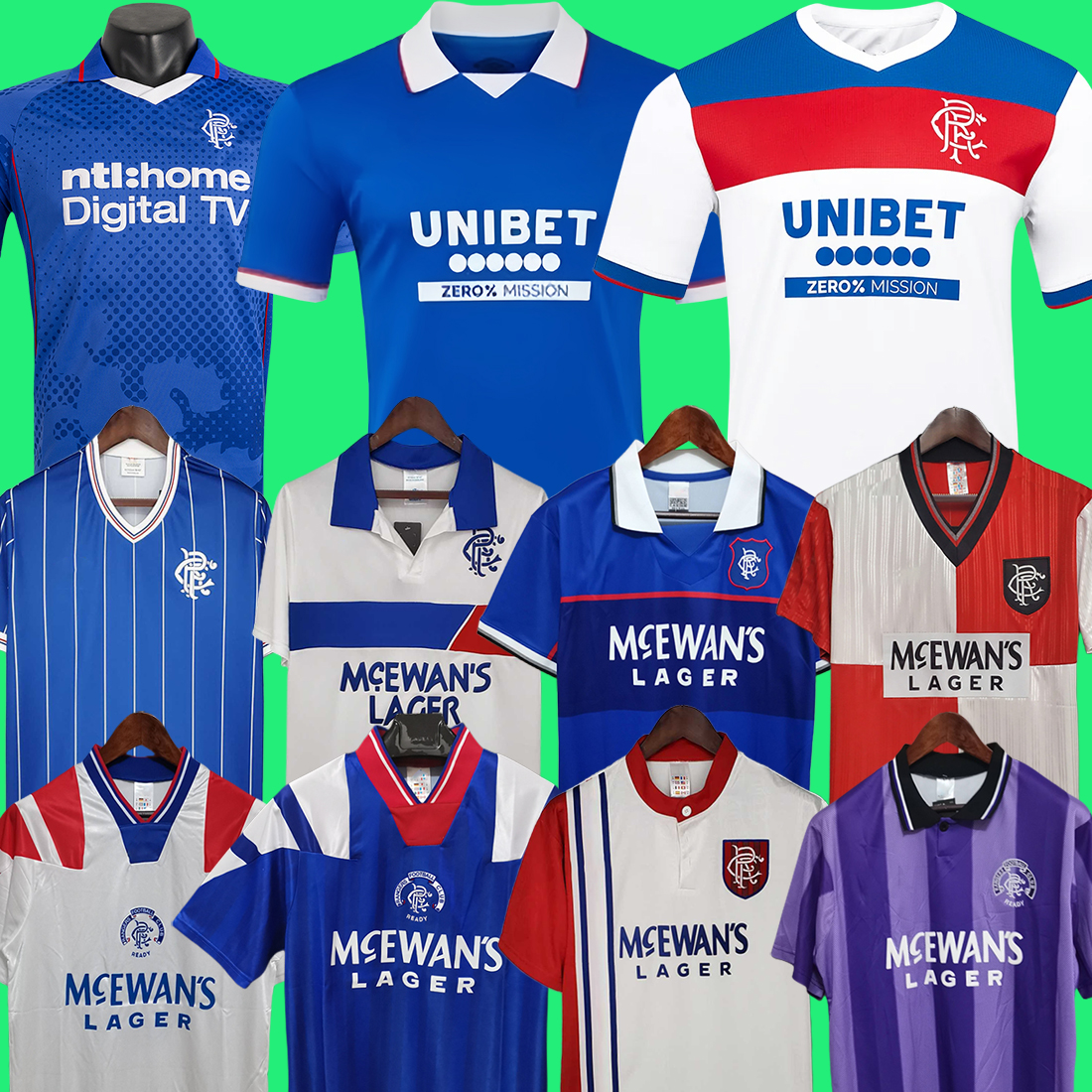 25 26 Retro Rangeres Soccer Jerseys 93 94 95 96 97 98 99 00 01 02 03 08 09 football shirts Classic Vintage kits men kids kits 2025 2026