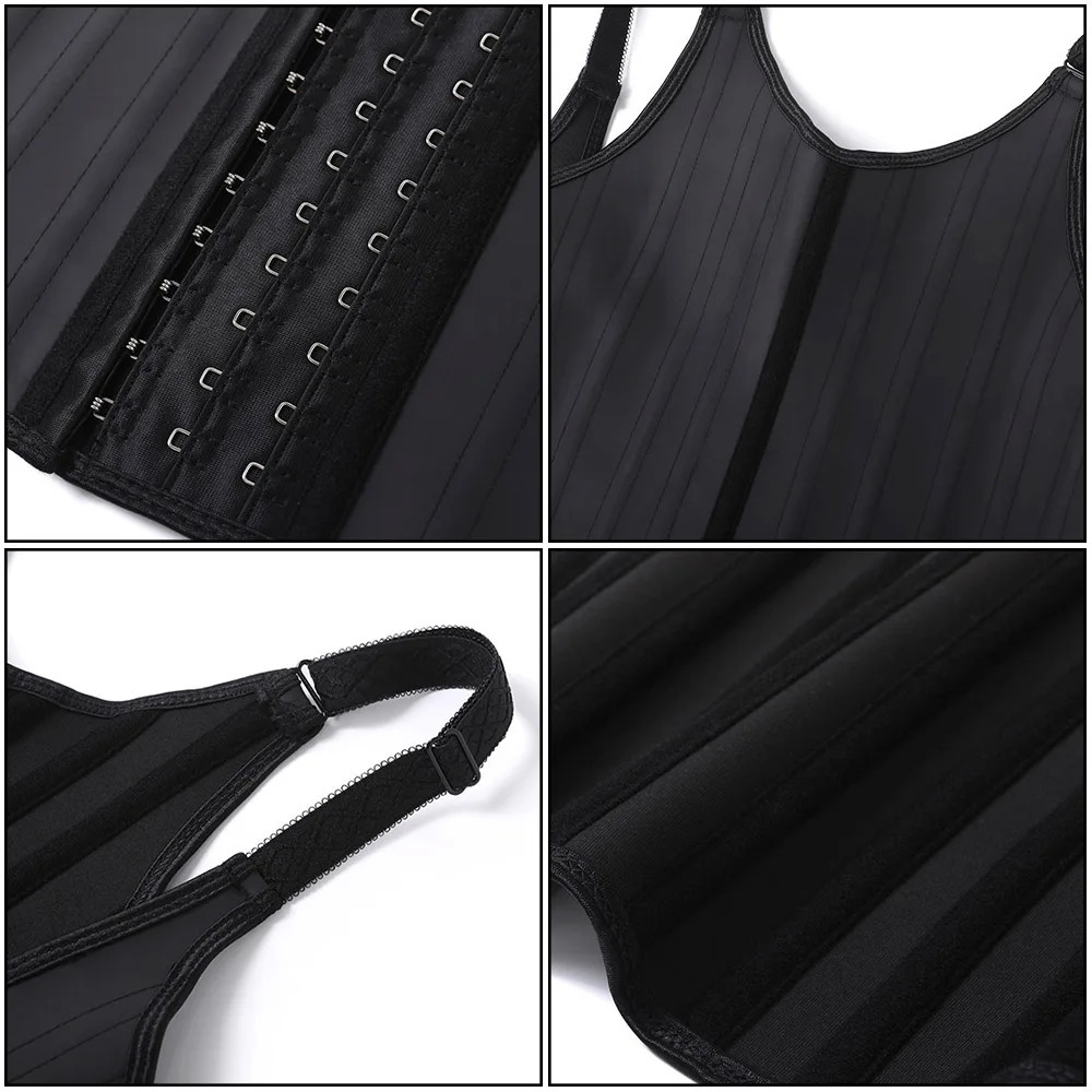 25 Steel Bones Latex Waist Trainer Vest Fajas Belt Shaper Cincher Underbust Corset Korset 250605