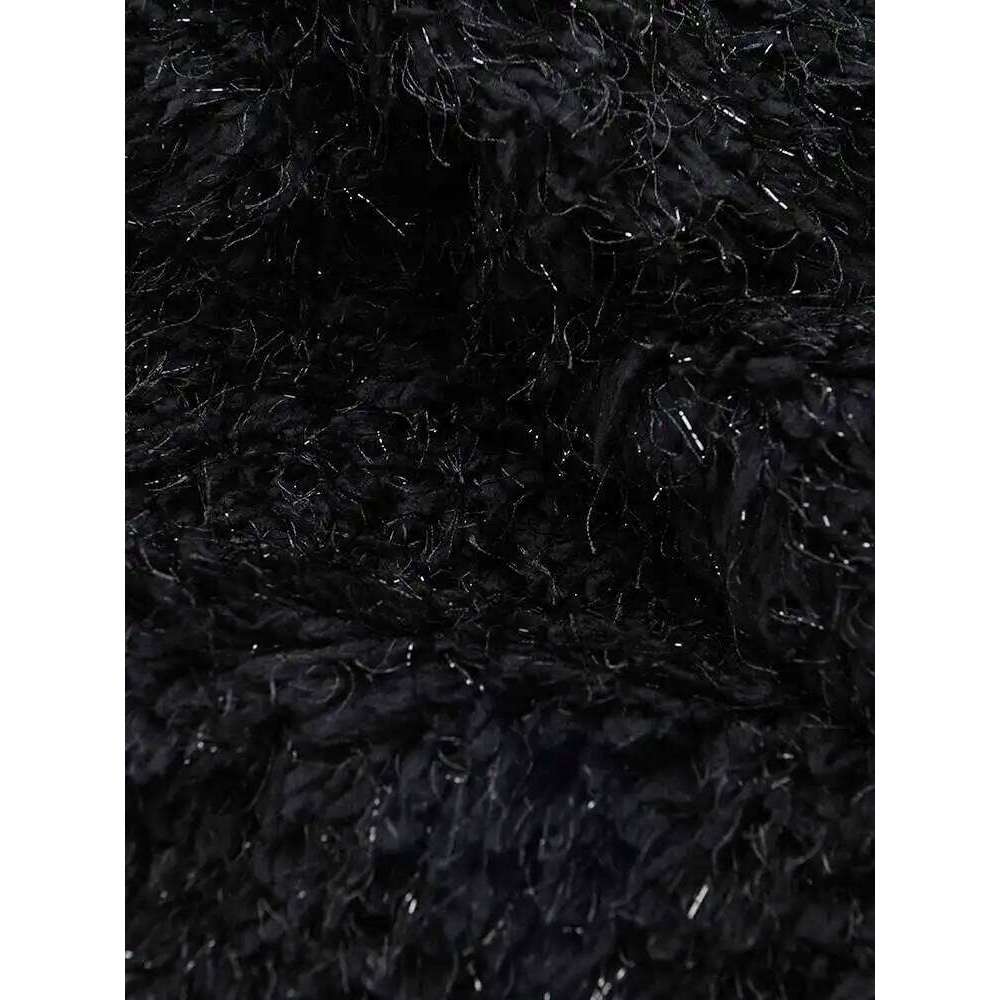 EAM Black Big Size Thick Warm Faux Fur Jacket New O-neck Long Sleeve Women Coat Fashion Tide Spring Autumn 2025 CPG1034