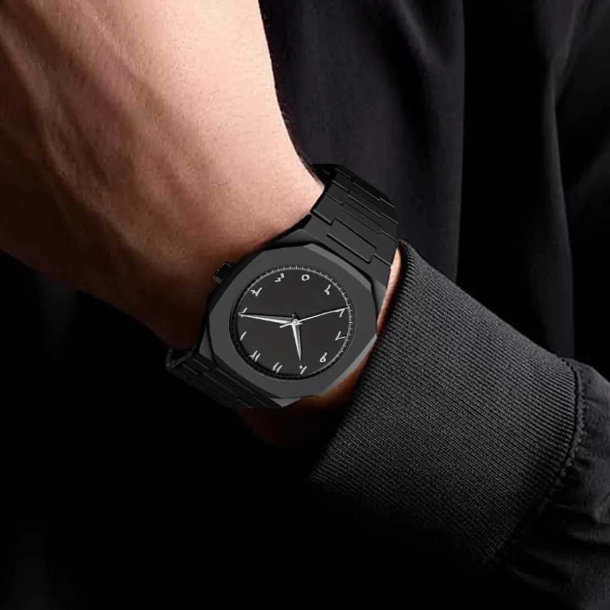 Modern Minimalist Mens Watch Middle Eastern Arabic Numeral Dial Calendar Business Casual Waterproof Sports Men Quartz Watches Y250605