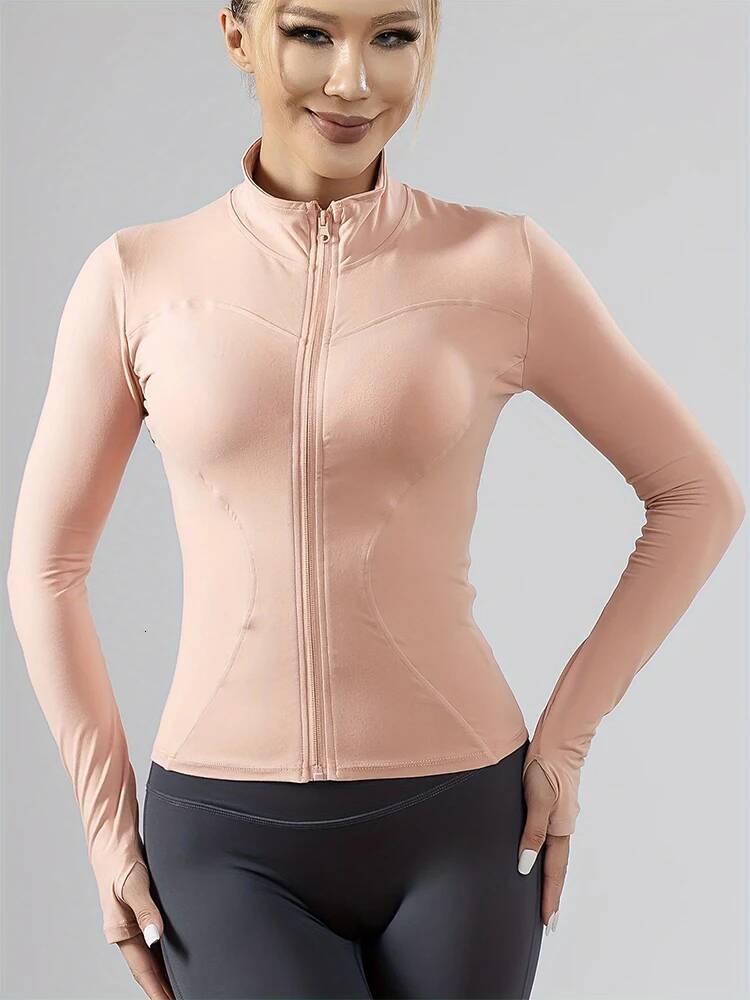 Fiess coat women's summer 2024 new slim-fit quick-drying top long-sleeved running sports training yoga clothes