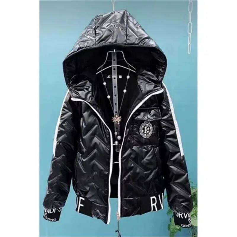 Winter Jacket Glossy Down Cotton Coat Women's Short 2025 New Student Korean Version Loose Keep Warm Cotton-Padded