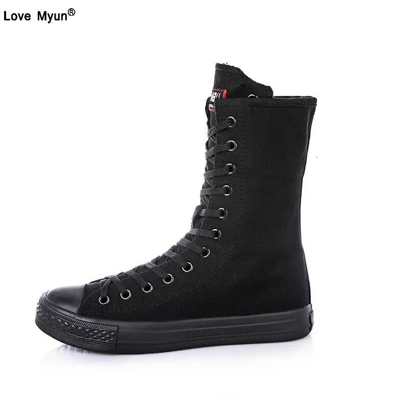 Ddmyoutdoor Zipper Shoe With Front Lace Side Of Short Tube Women Canvas Spring Autumn Female High Top Classic Casual Shoes Footwear Outdoor