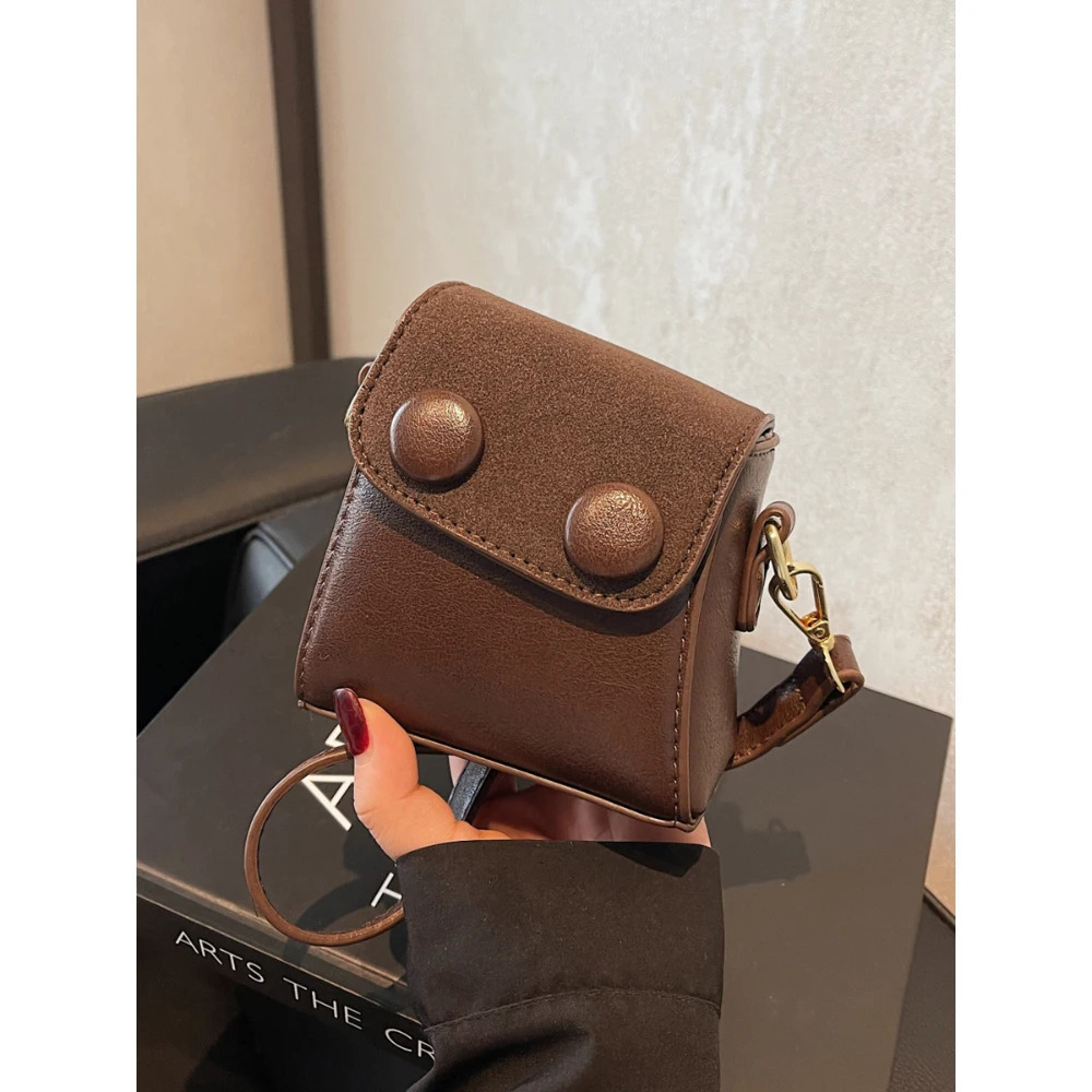 Womens Mini Crossbody Bag Fashion Purse Solid Color Buckle Single Shoulder Bags Chic All-Matched Delicate Packs 250605