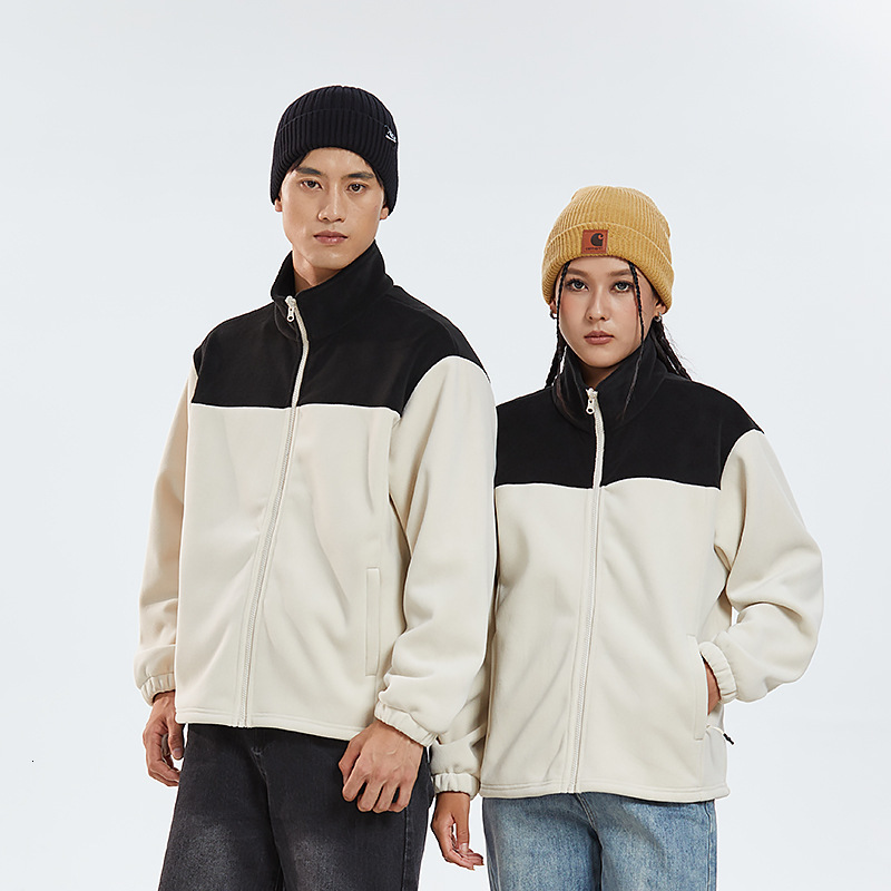 Ddmyoutdoor New For Men And Women Color Blocked Fleece Single Jacket Outdoor Winter Warm Jacket Jackets