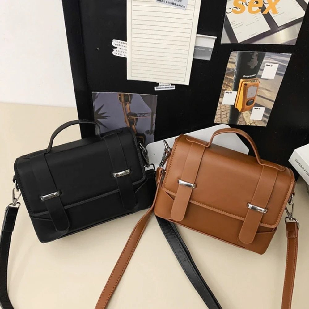 Minimalist Mens Shoulder Bag Fashionable Male PU Leather Crossbody Bags Small Flip Style Messenger Bag for Men Handbag 250605
