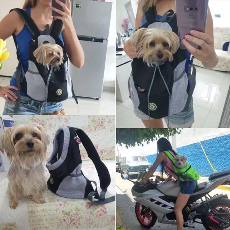 Outdoor Pet Dog Bag Portable Travel Backpack Front Bag Double Shoulder Mesh Backpack Head Carrying Bags For Cat 250603