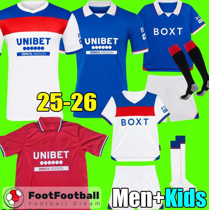 2025 Glasgow Rangerss FC 25 26 Football Shirt Soccer Jerseys 2025 2026 Home Away third Football kit men kids kit tops