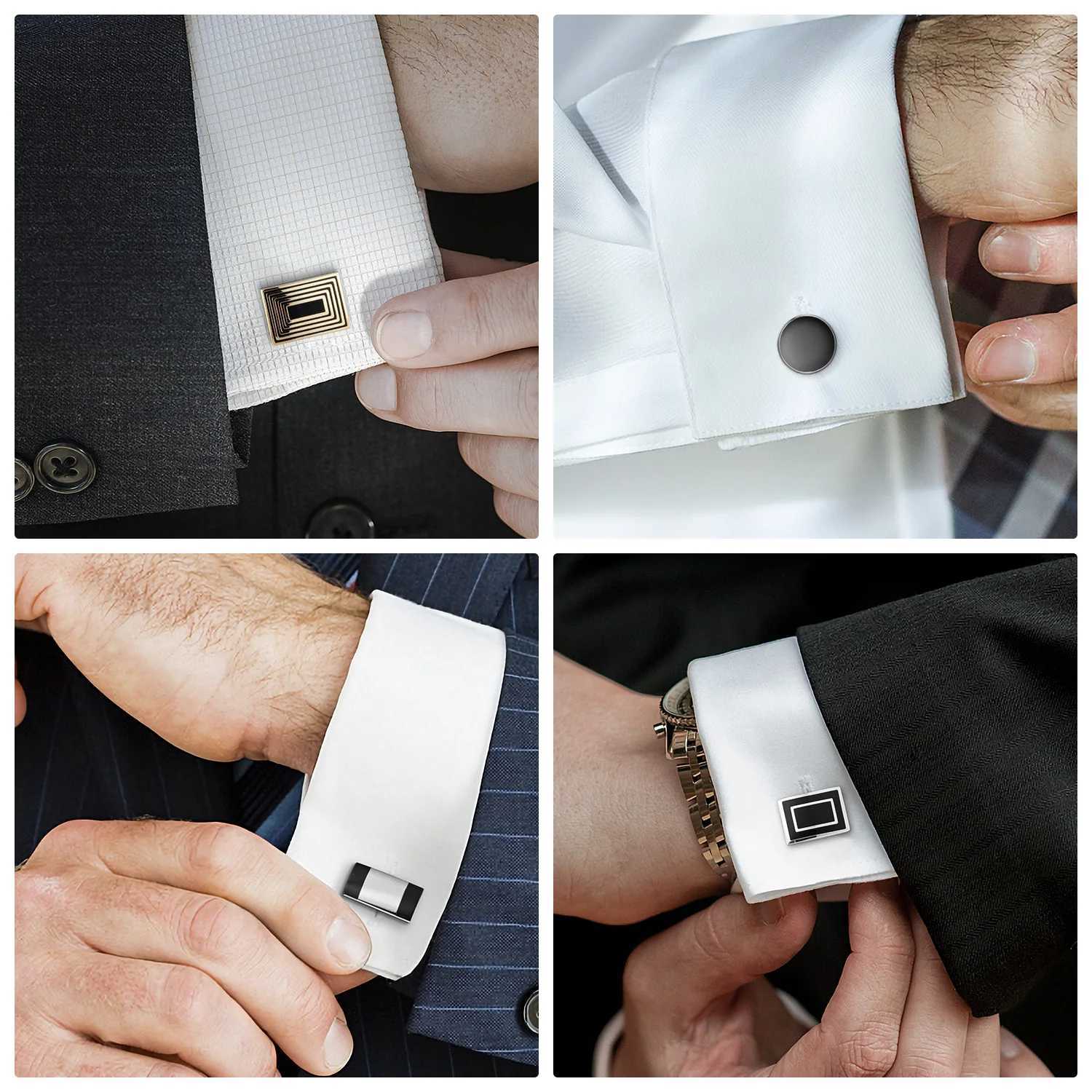 12 Pairs Set Cufflinks For Men With Box Tie Clips Cufflinks Mens Shirt Pisa Ties Mens Cuffs Souvenirs For Wedding Guests Gifts W250606