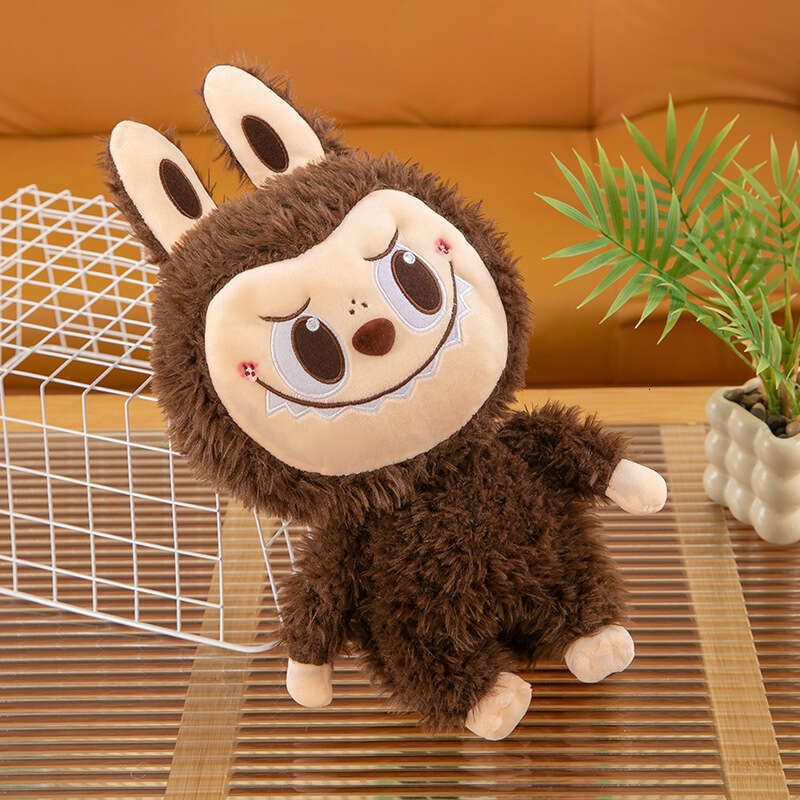 Cute Labubu Plush Toy Monkey Pillow Rainbow Crying Doll Stuffed Animal Children's Companion Gift