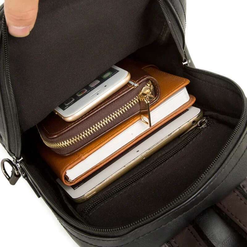 Vintage Designer Leather Crossbody For Men Messenger Chest Fashion Casual Bag Waterproof PU Single Shoulder Bags