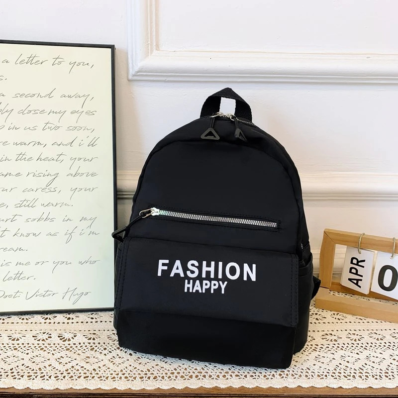 School Bags For Girls Solid Junior High Student Schoolbag Korean Version Laptop Backpack Women Boys 250605