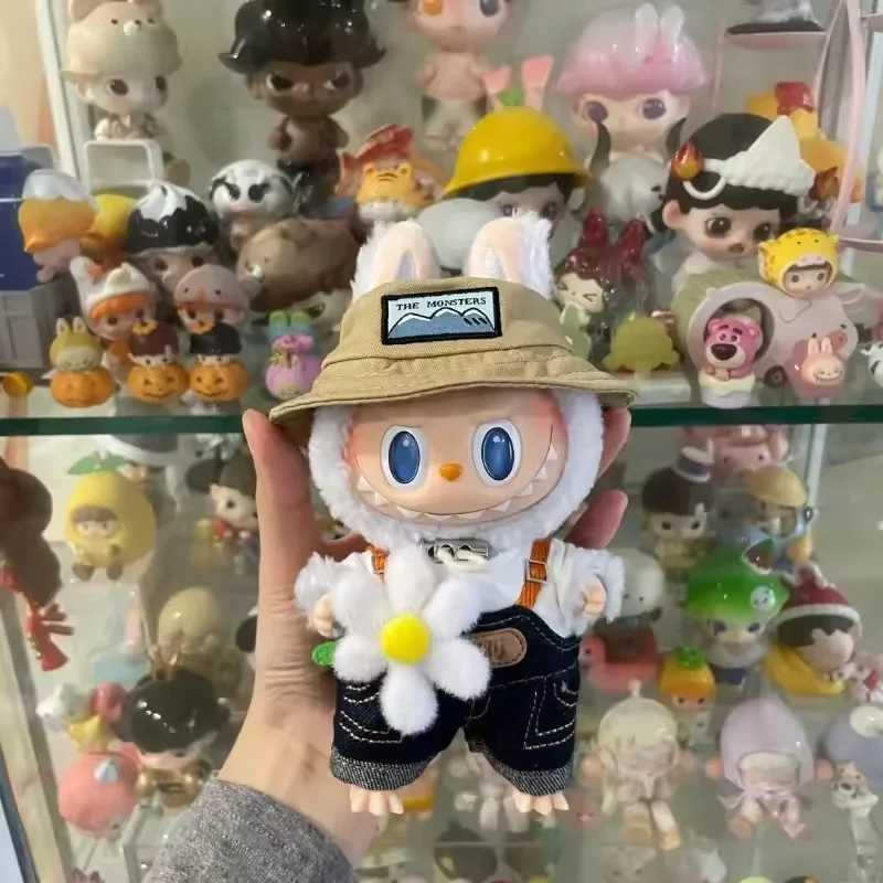 Labubu The Monsters Fall In Wild Series Plush Vinyl Doll Backpack Pendant Decoration Keychain Denim Labubu Fans Collect Gifts X250606