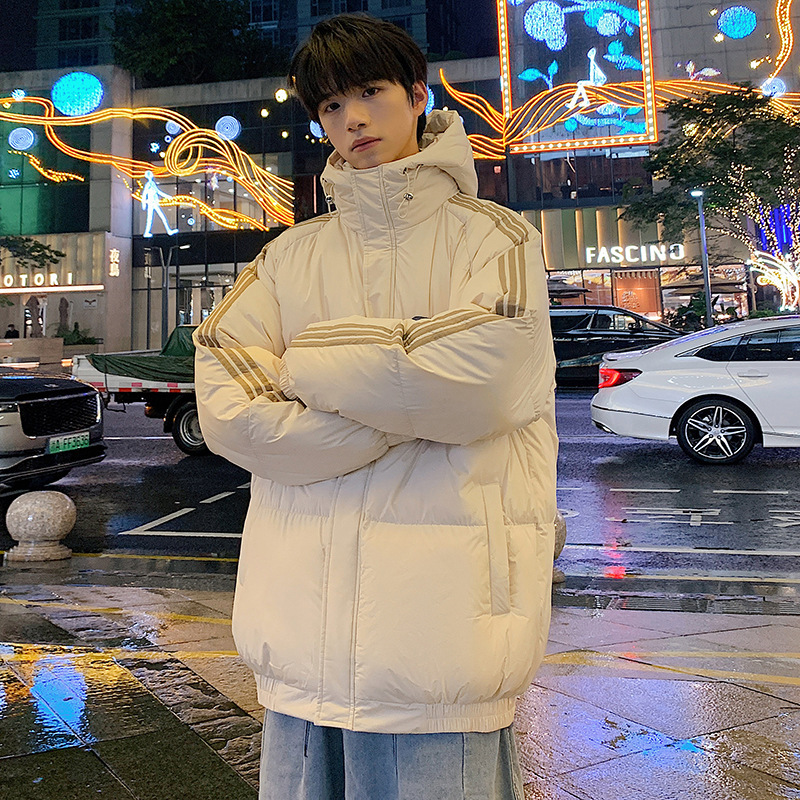 Ddmyoutdoor Winter Thick Hooded Breadms Cotton Jackets Men S American Korean Edition Warm And Casual Versatile Solid Color Jacket Jackets