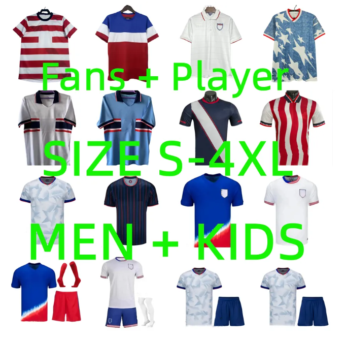 2025 2026 PULISIC MCKENNIE Soccer Jersey ERTZ PRESS WOOD MORGAN LLOYD 25 26 America Football Shirt United States Camisetas USAS USMNT LLETGET Player Uniform Men Kid
