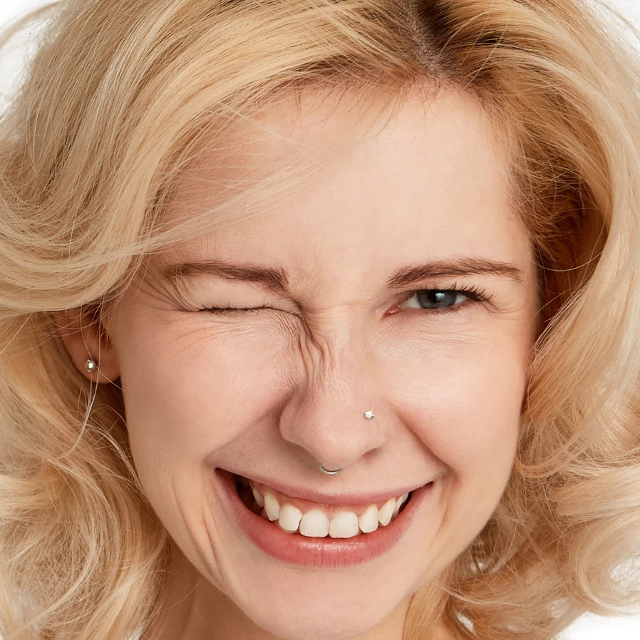 6/10Pcs CZ Gem Stainless Steel Nose Rings Nostril Piercing Studs Jewelry S L Bone Shape Multi Color Round Crystal 20g 250605