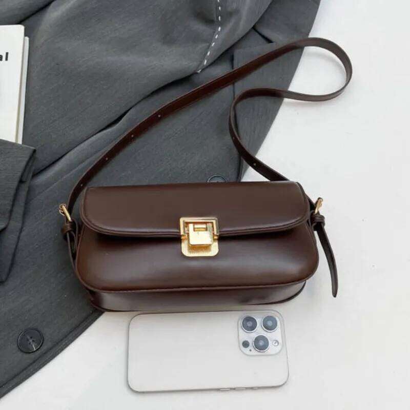 Saddle Women's 2025 New Fashionable And Simple Shoulder Crossbody Bag, Trendy Armpit Bag