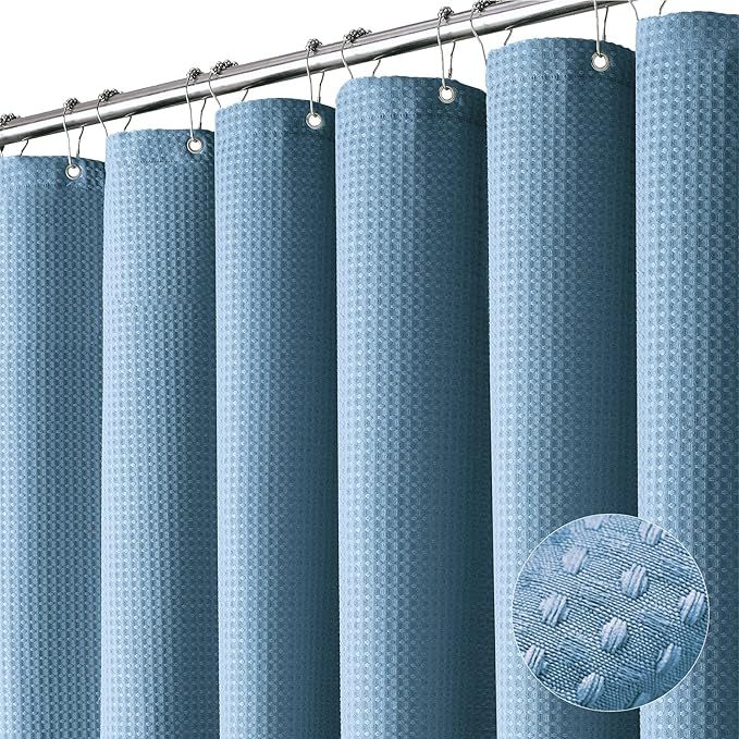 T0514 plain waffle waterproof and mildew-proof polyester shower curtain bathroom curtain toilet partition curtain shower curtain