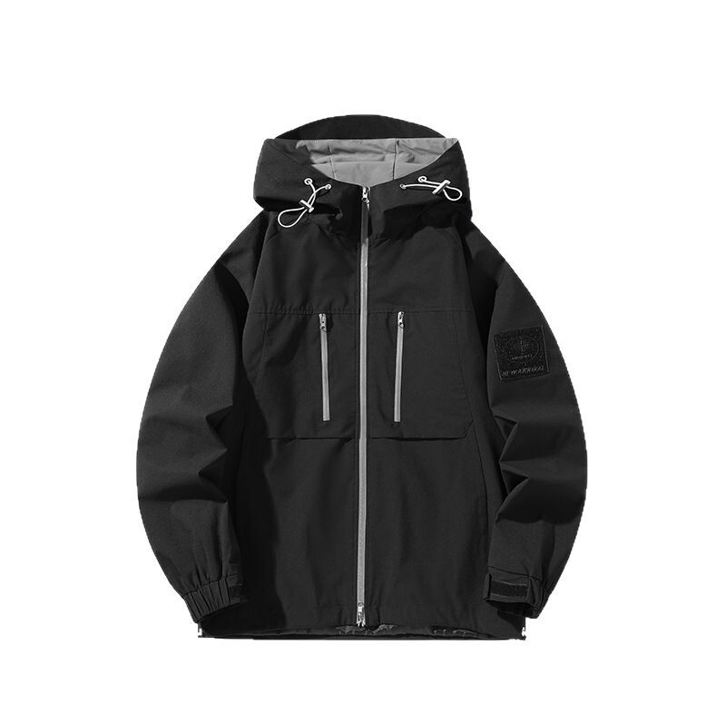Ddmyoutdoor New Couple Hooded Stormtrooper Anti Splash Jacket Men S And Women S Outdoor Splicing Trendy Brand Street Photography Jackets