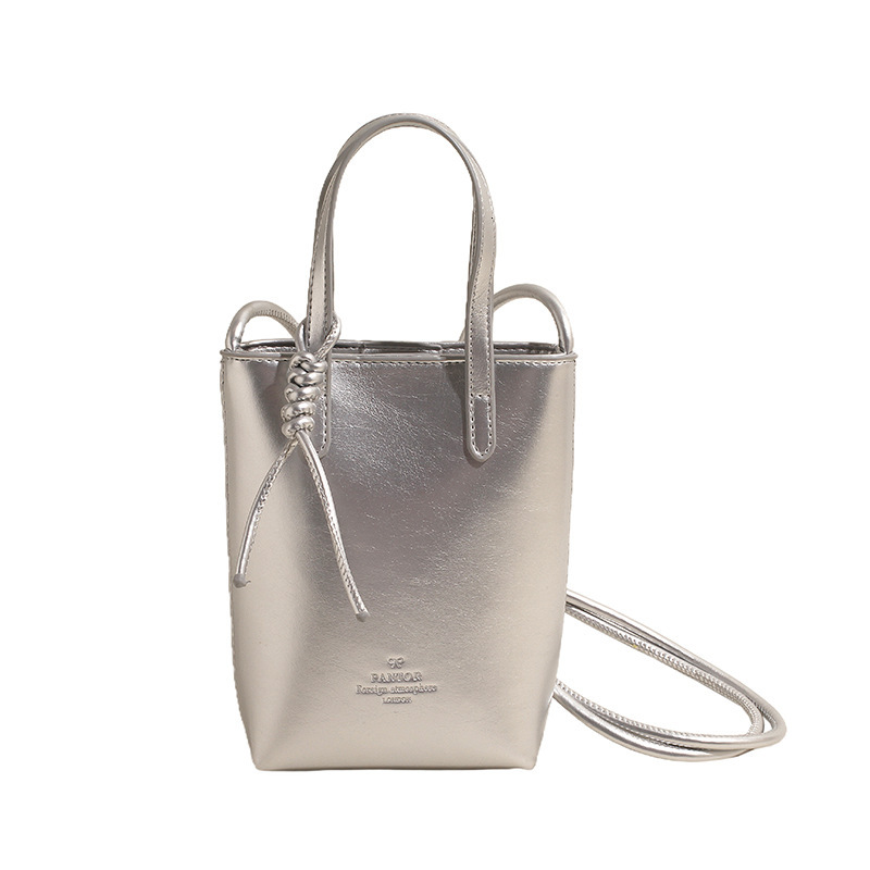 New Style High-end Niche Retro Oil Wax Leather Handbag Mobile Bag Versatile Stylish Solid Color Single Shoulder Crossbody Women's Bag New Free De