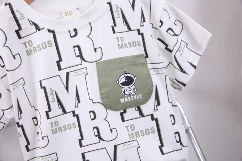 Toddler Baby Boy Girl Clothing Sets Summer Casual Infant Cartoon 2pcs Outfits T-shirt+Shorts Kids Tracksuit R250606