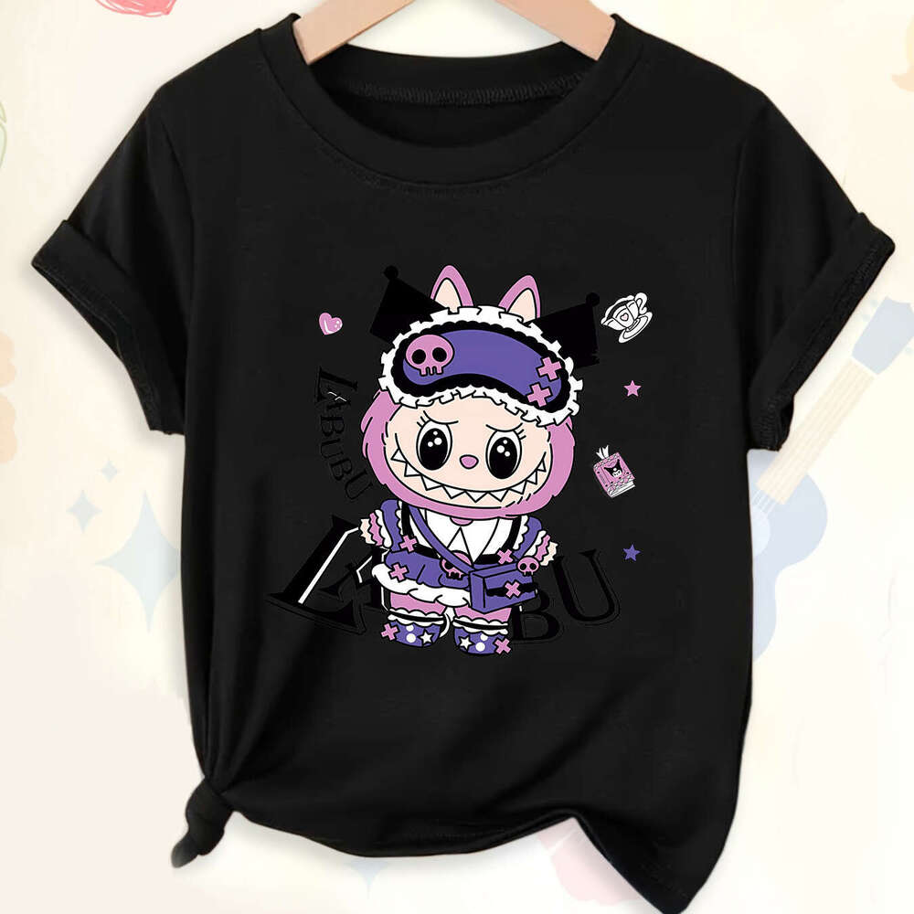 Labubu Summer Labubu Anime Merchandise Short Sleeve Unisex Two-Dimensional Trendy T-Shirt Casual Versatile Top labubu doll