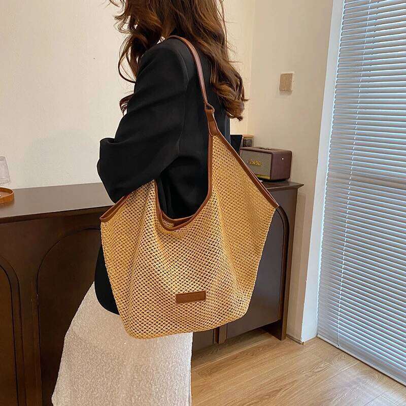 2025 Handbag Women's New Commuter All-Fit Shoulder Bag Braided Tote Bag Fashion Casual High Appearance Level