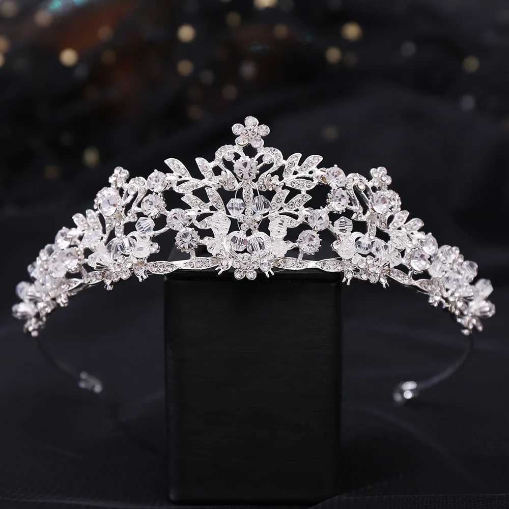 Baroque Luxury Crystal Bridal Tiaras Cubic Zircon Crown Rhinestone Pageant Diadem Headpieces Wedding Hair Accessories Z250605