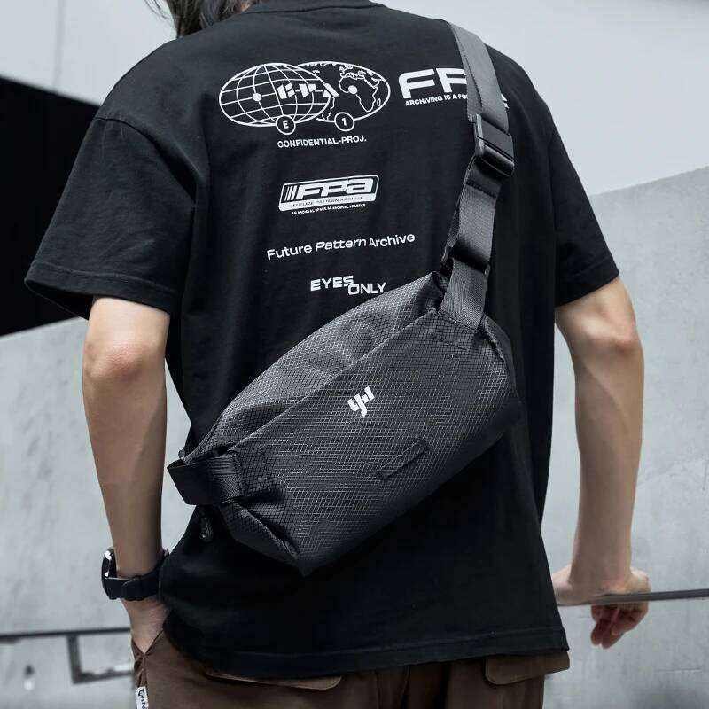 MOYYI Men Sling Waterproof Crossbody Bag With Quick-Release Buckle Large Fanny Pack For Travel Hiking