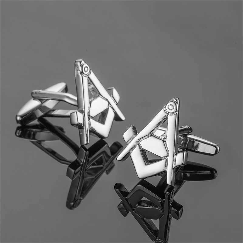 High quality mens French shirt metal Cross Freemasons cuffs buttons business suit accessories jewelry gifts W250606