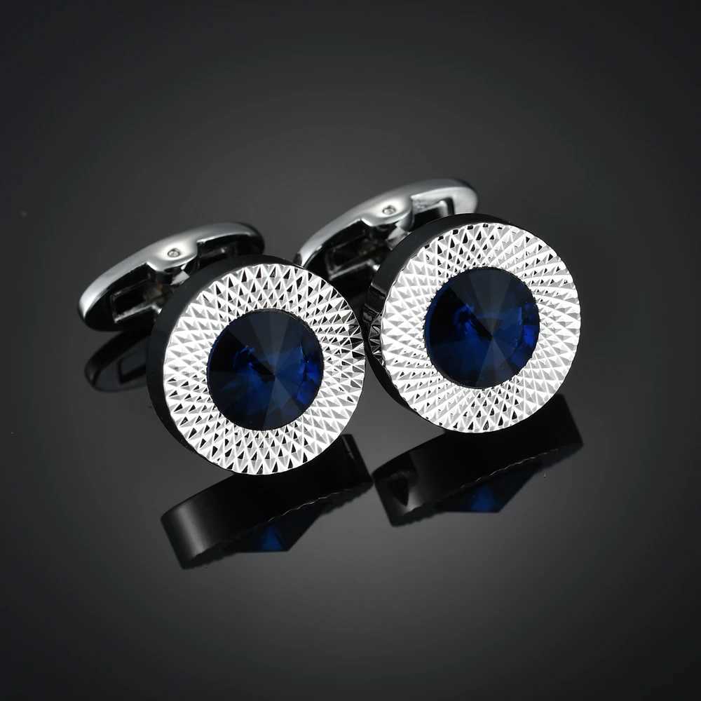 High Quality Luxury Crystal French Mens Shirt Cufflinks Fashion Clothing Suit Accessories Fathers Day Gift W250606