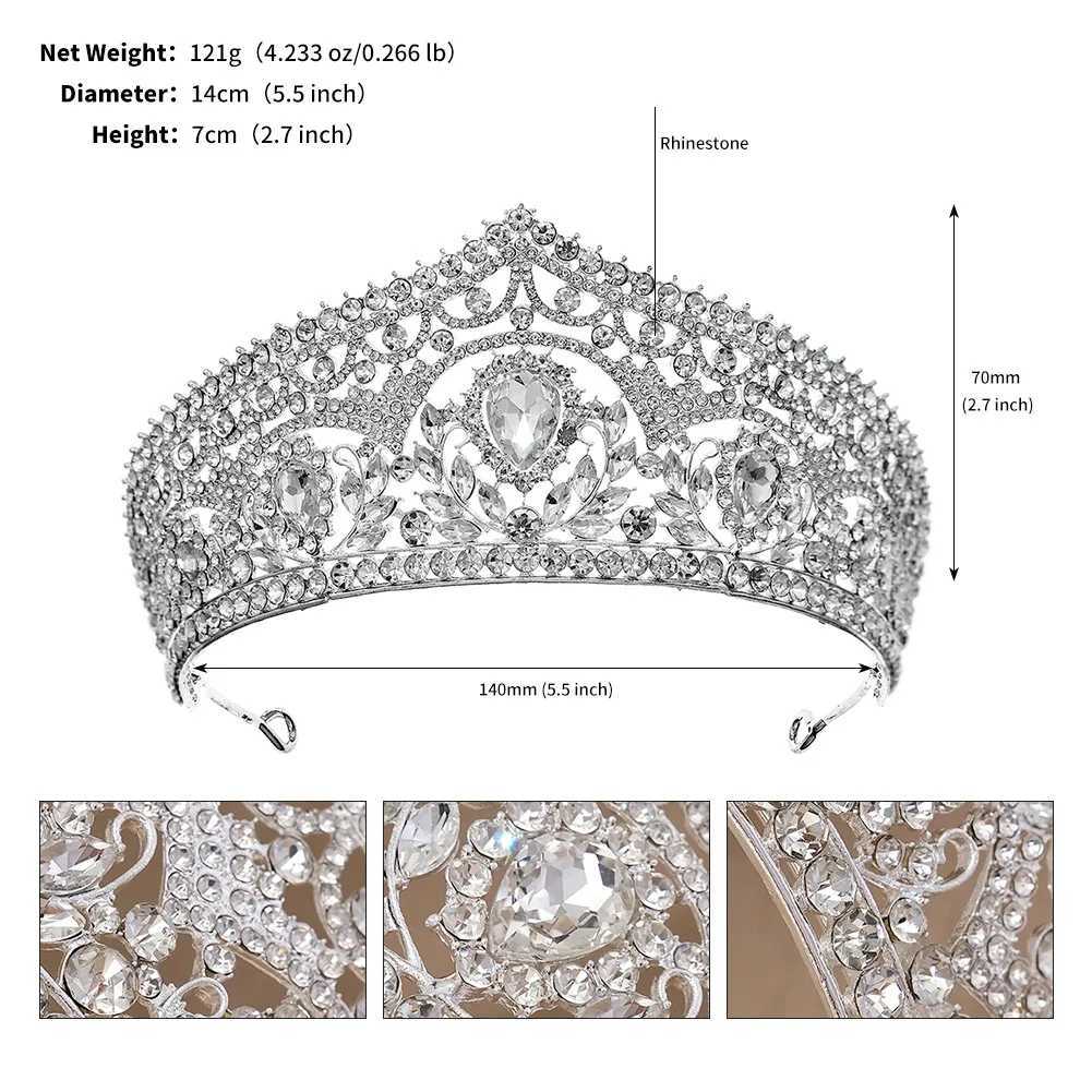 DIEZI 5 Colors Elegant Luxury Crystal Tiara Crown For Women Girls Wedding Party 2023 New Bridal Hair Dress Jewelry Accessories Z250605