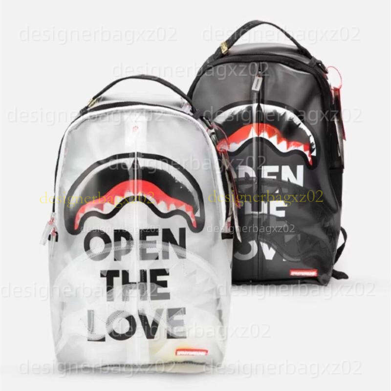 Spraygrounds Backpack Shark Designer Bag Prank Sports Backpack Shark Hot Girl Student Transparent Large Capacity Trendy Brand Casual Travel School Bag