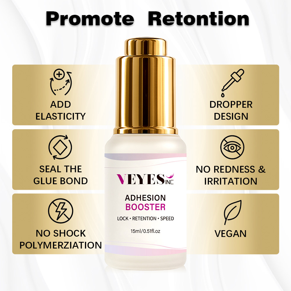 VeyesInc Custom Private Label Super Bonder Pre-Treatment Primer Liquid Eyelash Extension Glue Bonding Improver and Lash Sealant