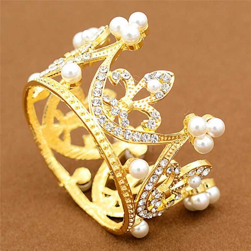 Mini Crown 5.5*3.8 CM Alloy Pearl Small Headdress Wedding Bridal Crown Jewelry Pearl Queen Princess Crown Crystal Hair Accessory Z250605