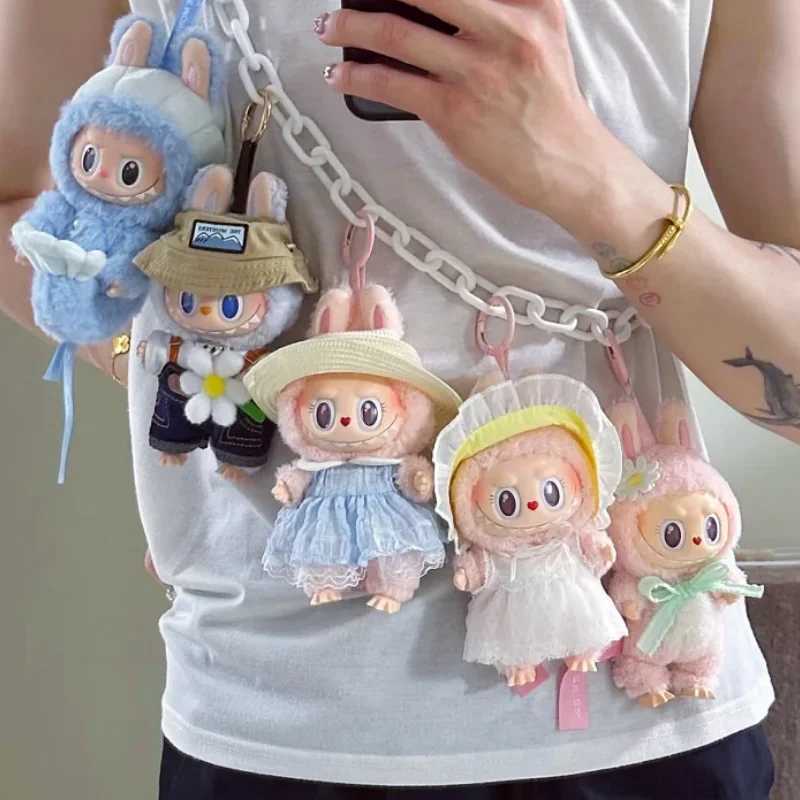 Hot 1 1 Hot Sale Pink Labubu Mokoko Series Spring Flowers Sweetheart Limited Edition Vinyl Doll Kawaii Backpack Ornaments X250606