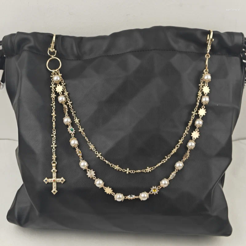 Keychains 2025 Model Pearl Pants Chain Fashionable Men And Women One's Waist Luxury Accessories Minimalism Key Hip Hop Jewelry