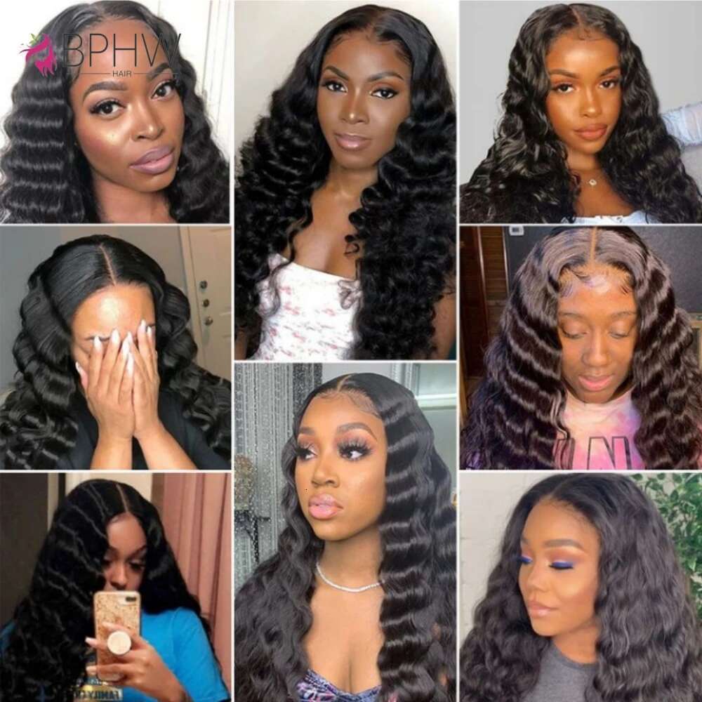 Deep Wave 3 Bundles With 4x4 Closure 100% Human For Women 13x4 Lace Frontal Brazilian Weave Natural Color Hair BPHW