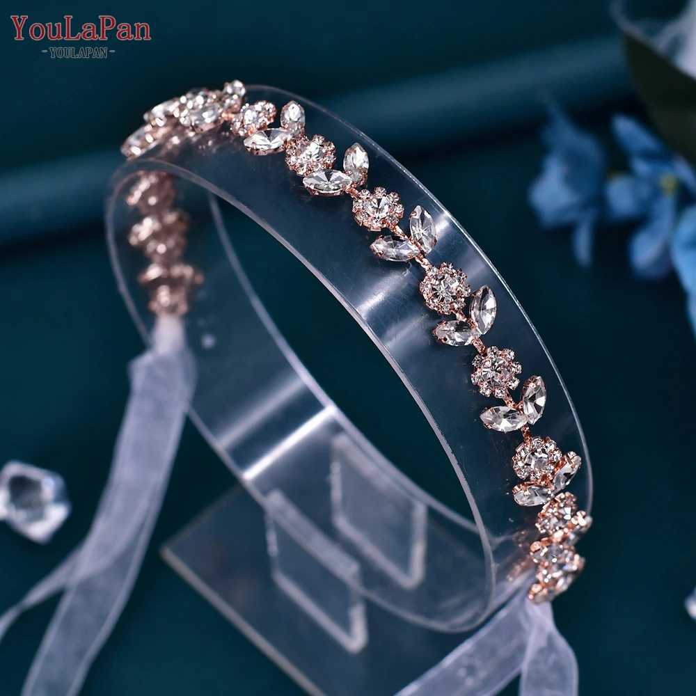 YouLaPan Wedding Head Piece Bridal Hair Accessories Shiny Rhinestone Headbands for Party Bride Tiara Forehead Headpiece HP309 Z250605