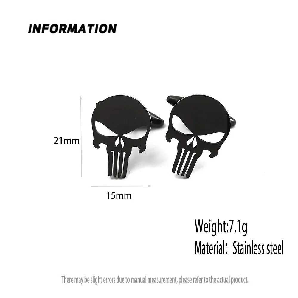 Stainless Steel Skull Man cufflinks Vintage Personalized Design Jewelry Skeleton Cuff Links Party Shirt sleeve Buttons W250606