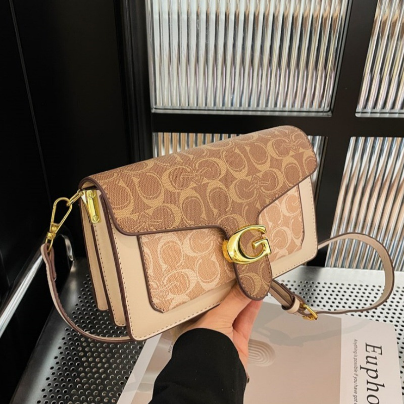Designer bag free shipping 2025 new fashionable light luxury high-end texture stick bag armpit bag single shoulder crossbody bag for women