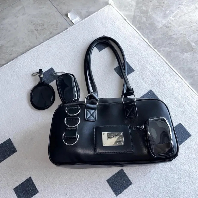 Harajuku Kawaii Ita Bag Women Handbag Underarm Bags Transparent Shoulder Boston Bag Casual Large Capacity Purse 250530