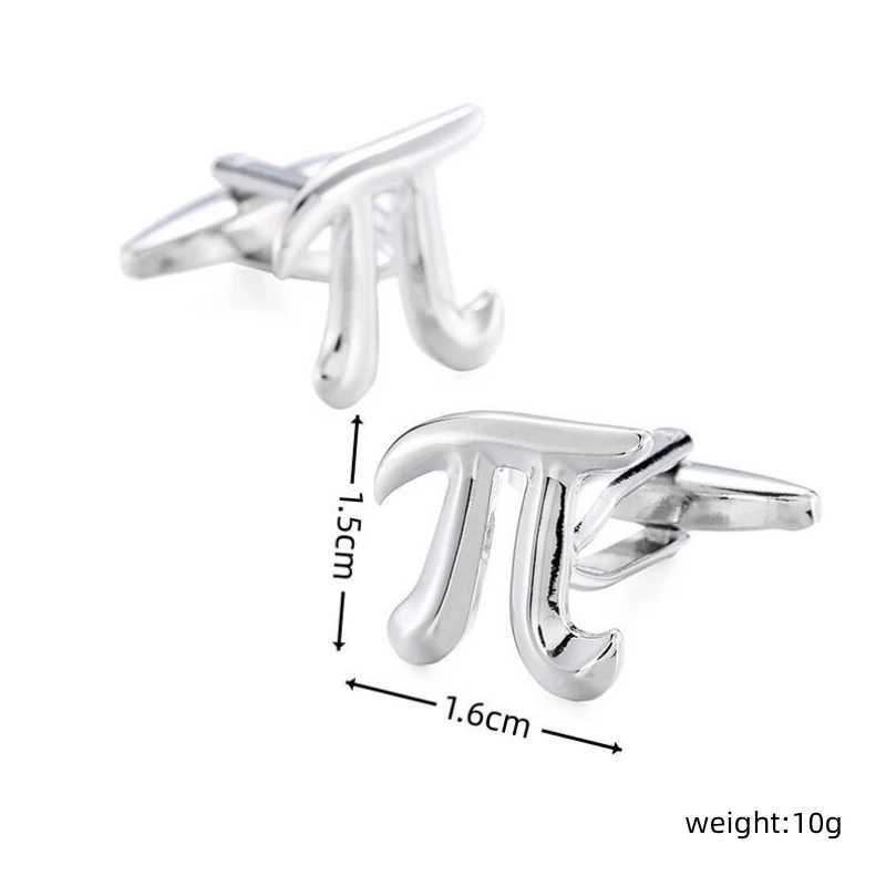 High quality math cufflinks fashionable French shirt badge brass material brand design mens wedding cufflinks W250606