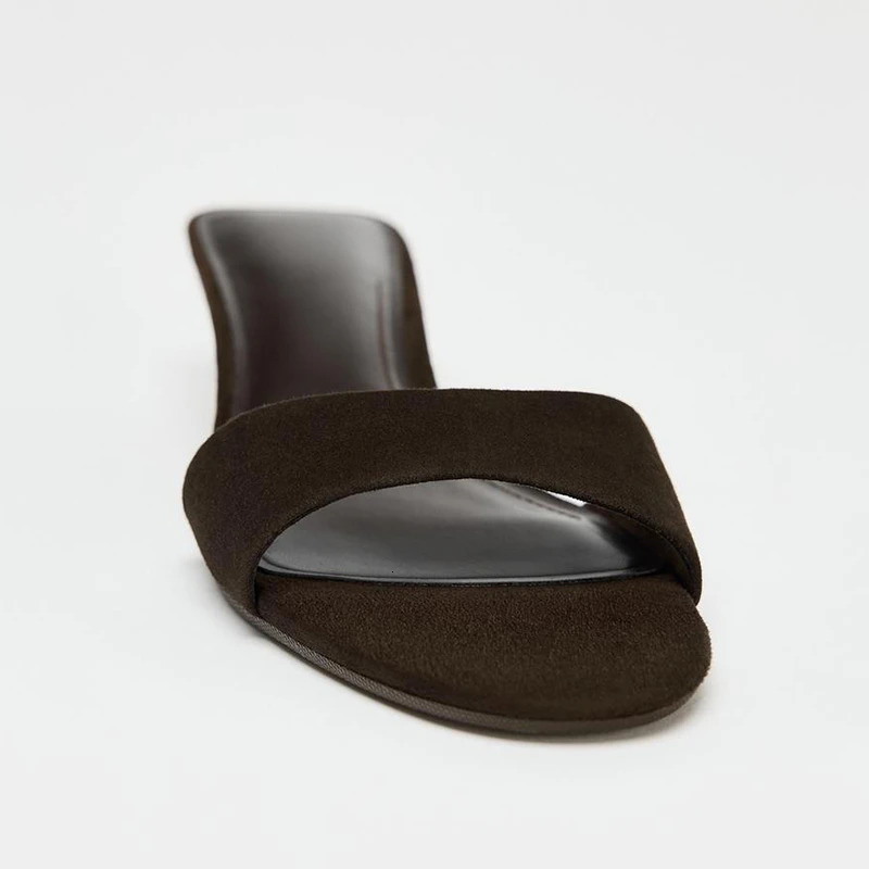 Summer Womens Fashion Open Toe Slippers Elegant Wedges Heel Slides Ladies Evening Party Shoes 250605