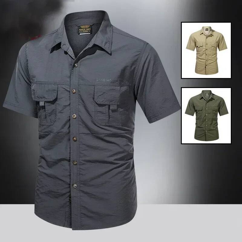 Ddmyoutdoor Summer Hiking T Shirts Short Sleeve Combat Tactical Shirt Quick Dry Camping Fishing Shirts Male Hunting Climbing Outfit Jogging Suit