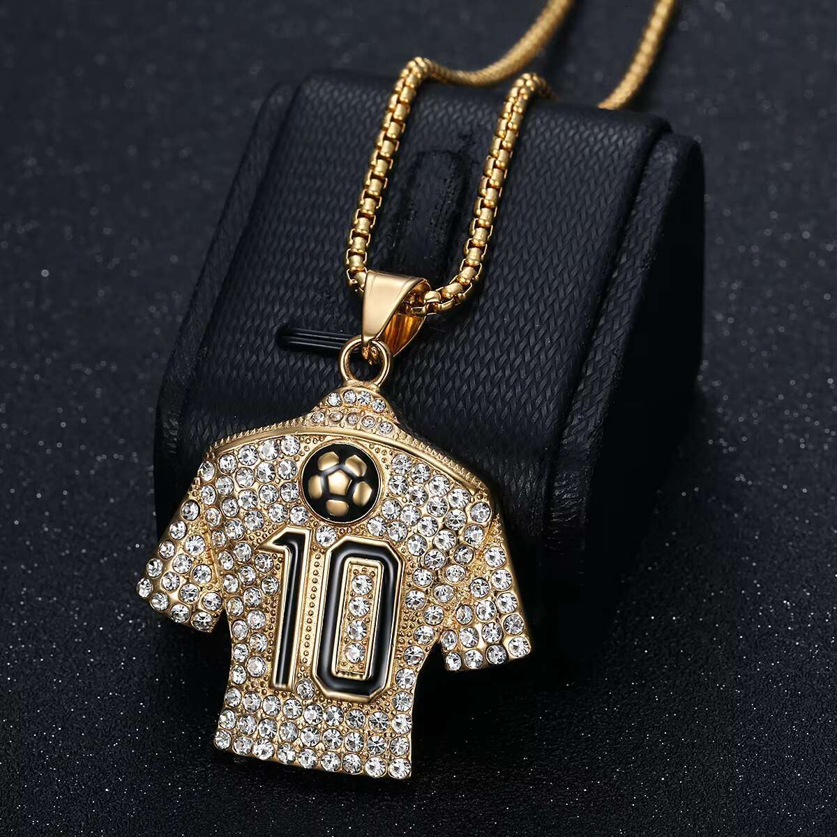 Men's Hip Hop Style 925 Silver Sportswear T-Shirt with M oissanitePendant Link Necklace Fashion