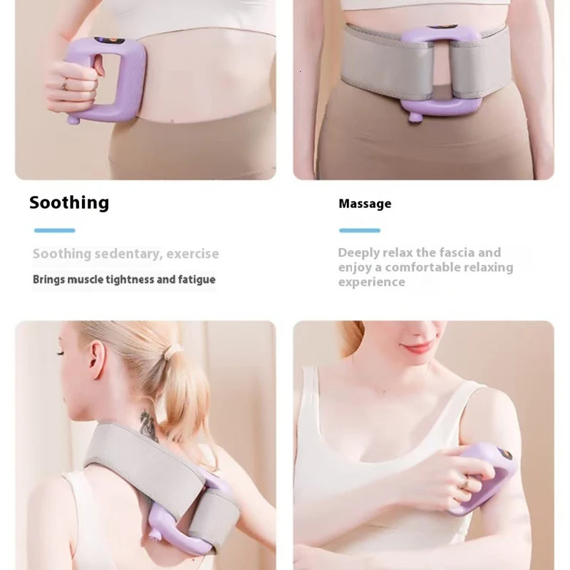 Professional Grade Massage Gun Fascia Ring Mini Vibrating Yoga Recovery Tool Rechargeable Muscle Relax Fat Burning 250605