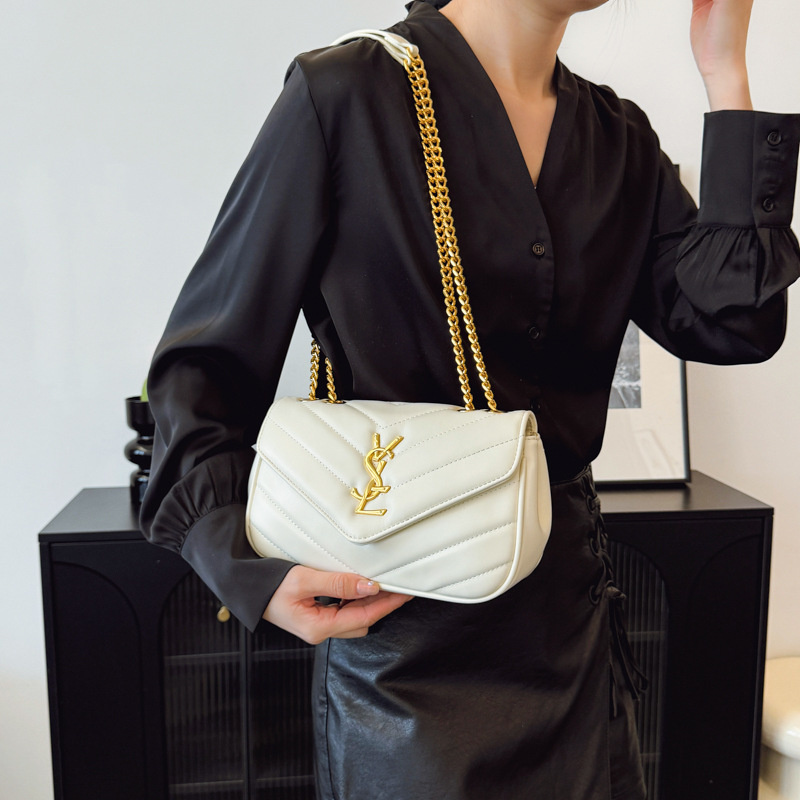 Designer bag free shipping 2025 new fashionable temperament light luxury high-end texture single shoulder crossbody bag for womens