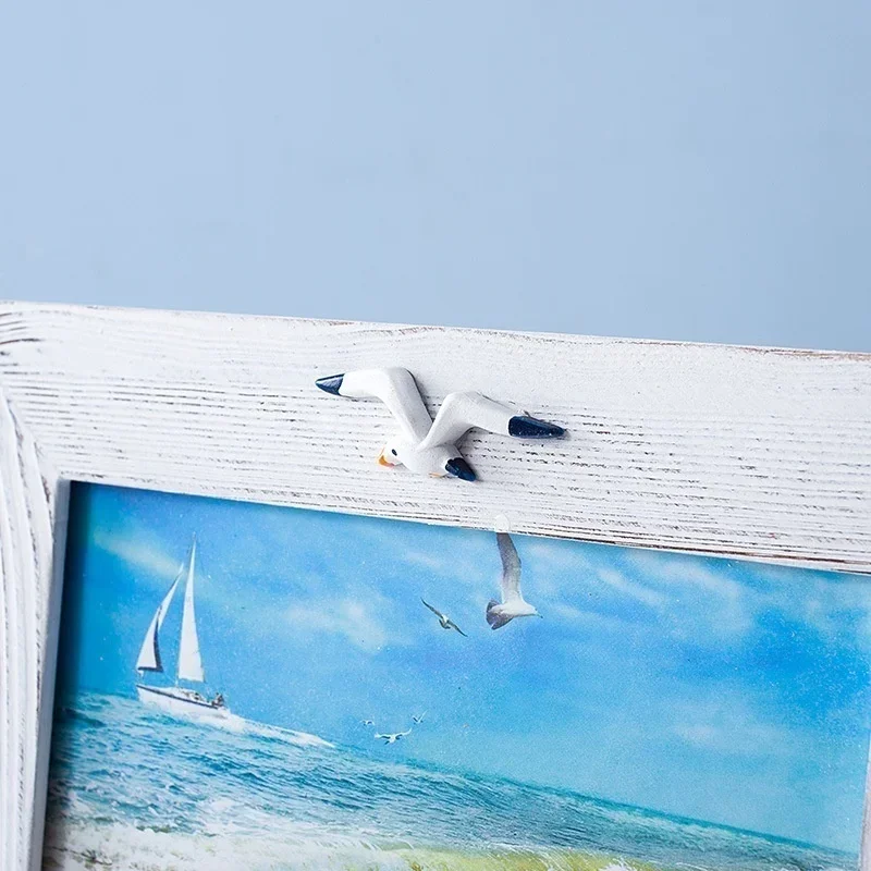 Ocean Photo Summer Shell Seabird Supply Mediterranean Personality Wooden Table Ornaments Picture Frame H260306