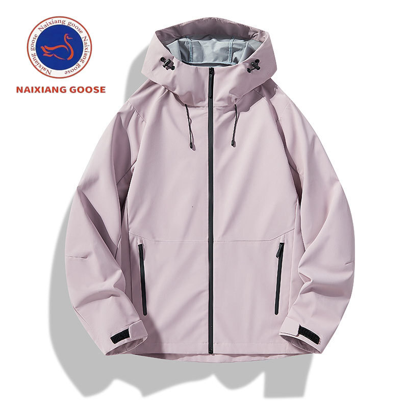 Ddmyoutdoor Spring Coat Plus Size Couple New Solid Color Single Layer Assault Casual Outdoor Sports Hooded Single Jacket Jogging Suit